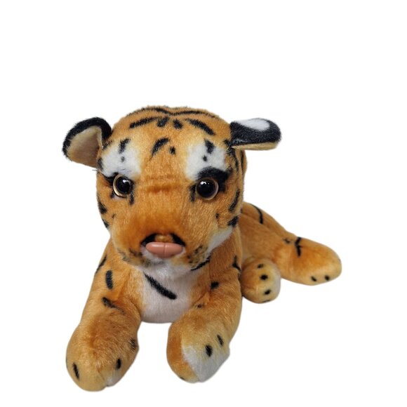 Orange Tiger Plush Realistic Jungle Zoo Stuffed Animal 8.5" - Picture 1 of 6